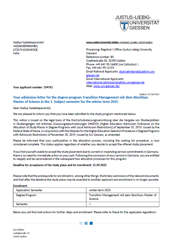 Hadiya Vadakkeparambil certificate