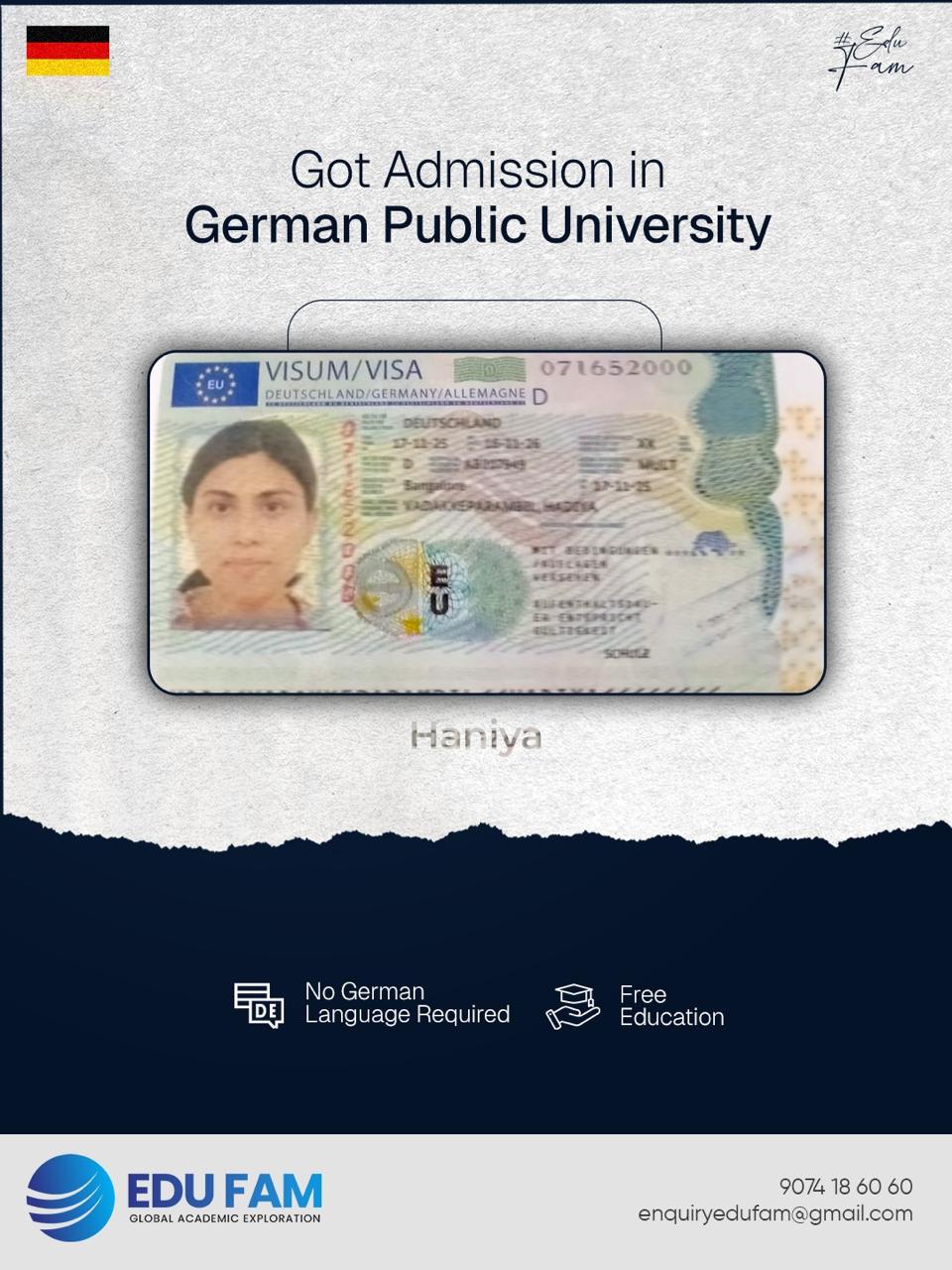 Visa success of Haniya